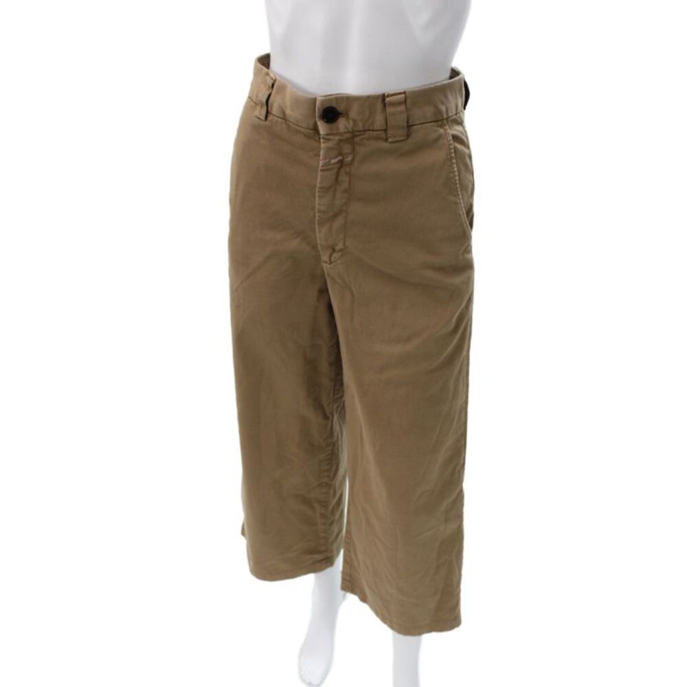 Closed Unisex Capri Cropped Khaki Pants Brown Organic Cotton Size 26